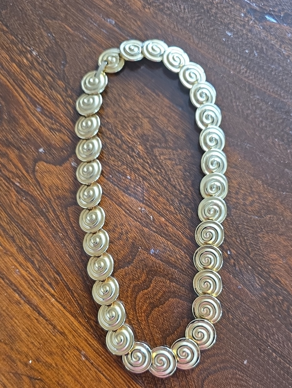 Gold Spiral Disc Necklace - Women Jewelry